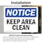 Signmission Keep Area Clean, 10 in W x Rectangle, Vinyl Decal OS-2PACK-NS-D-710-L-15848 - alternate 4